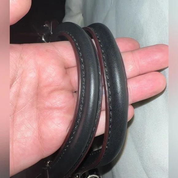 Coach Drifter Grace Pebbled & Suede Leather Studded Framed Satchel NWOT HTF RARE - Picture 8 of 16